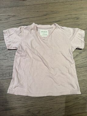 Mini Mioche Light Pink V-Neck Tee for Kids